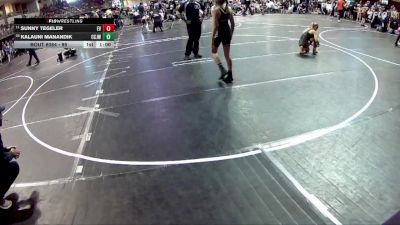 95 lbs Cons. Round 2 - Sunny Tegeler, Elkhorn Valley vs Kalauni Manandik, Central City JR. Wrestling