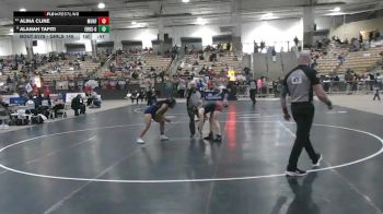 Girls 145 lbs Cons. Round 1 - Alina Cline, Munford Girls vs Alanah Tafiti, East Ridge High School Girls