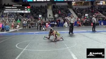 55 lbs Cons. Round 3 - Marquis Barnett Jr., Thunderbird vs Thomas Delich, Tonganoxie