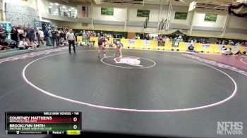 118 lbs Semifinal - Brooklynn Smith, Westside Raider Wrestling Club vs Courtney Matthews, NEWCASTLE FALL GUYS