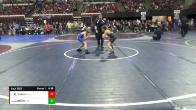 100 lbs Champ. Round 1 - Quinn Salois, North Montana Wrestling Club vs Liam Conklin, Heights Wrestling Club