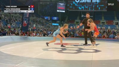 110 lbs Champ. Rd Of 16 - Lyric Hetzer, OH vs Myla Woolridge, MO