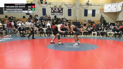 285 lbs Consi Of 8 #2 - Wellison Dos Santos, Milford vs Nathan Hartunian, Wayland