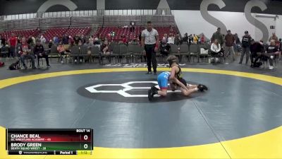 60 lbs Placement Matches (8 Team) - Brody Green, Death Squad Wrest vs Chance Beal, DC Wrestling Academy