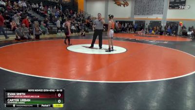 N-15 lbs Cons. Semi - Evan Smith, Solon Spartan Wrestling Club vs Carter Urban, Hammerin Hawks