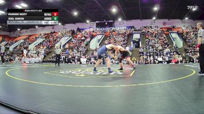 215 lbs Quarterfinals (8 Team) - Parker Mott, Whitehall HS vs Joel Simon, Lakewood HS