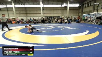 70 lbs Quarterfinal - Jackson Collett, Team Real Life vs Kaschton Maddox, Hawk Wrestling Club