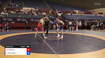 77 lbs Quarterfinal - Aliaksandr Kikiniou, California vs Danny Braunagel, Illinois Regional Training Center/Illini WC