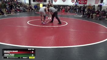 157 lbs Cons. Round 3 - Owen Pugh, Louisa-Muscatine vs Braedyn Drake, Muscatine