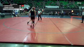 5A 157 lbs Champ. Round 1 - Auston Wood, A P Brewer High School vs Tanner Vodosia, Hayden