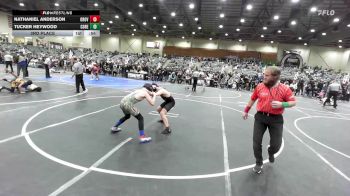 106 lbs 3rd Place - Nathaniel Anderson, Oroville Rattlers vs Tucker Heywood, Core Wrestling