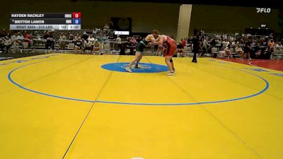 215 lbs Cons. Quarters - Hayden Rackley, Choctaw vs Britton Lamon, Husky Wrestling Club