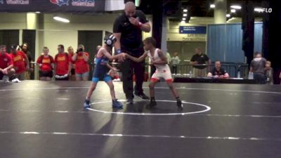 43 lbs Champ. Round 3 - Isaac Wicks, Englewood Live Wire Wrestling Club vs Jaden Strittmatter, Young Guns Wrestling Club