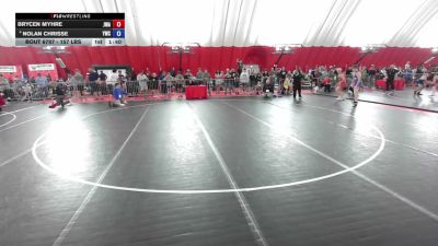 157 lbs Cons. Sub-quarters - Brycen Myhre, Jackrabbit Wrestling Academy vs Nolan Chrisse, Yorkville Wrestling Club