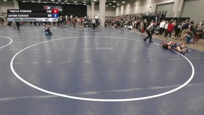 115 lbs Cons. Quarters - Jaydin Cuevas, Betterman Elite Wrestling vs Raeya Perkins, Team Tulsa Wrestling Club