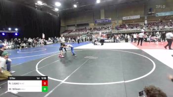 57 lbs Quarterfinal - Nico Lopez, Black Fox Wrestling Academy vs Weston Wilson, Kalispell WC