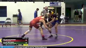 125 lbs 7th Place Match - Dylan McChesney, Simpson College vs Ellex Williams, Augustana College (Illinois)