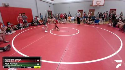 105 lbs Round 5 (6 Team) - Nick Mattox, Pirate Wrestling Club vs Matthew Govea, Spartan Mat Club