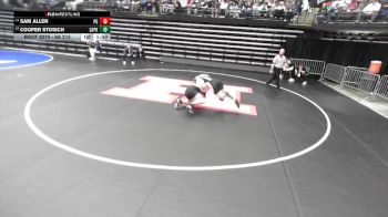 6A 215 lbs Cons. Round 2 - Sam Allen, Pleasant Grove vs Cooper Stosich, Lone Peak