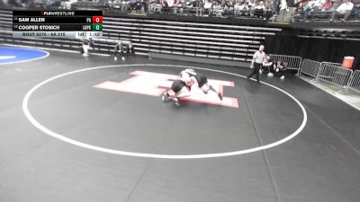 6A 215 lbs Cons. Round 2 - Sam Allen, Pleasant Grove vs Cooper Stosich, Lone Peak