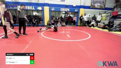 100 lbs Rr Rnd 1 - Brentley Lee, Eufaula Ironheads Wrestling Club vs Gabriel Thorpe, Owasso Takedown Club