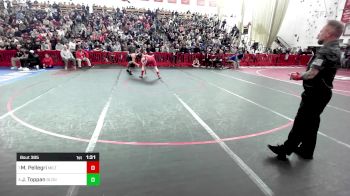215 lbs Semifinal - Mason Pellegri, Milton vs Jayden Toppan, Gloucester