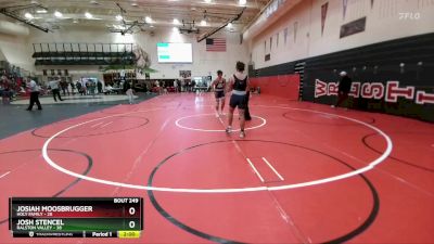 176-190 lbs Round 3 - Josh Stencel, Ralston Valley vs Josiah Moosbrugger, Holy Family