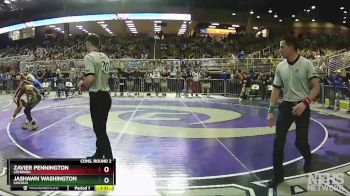 2A 120 lbs Cons. Round 2 - Jashawn Washington, Lincoln vs Zavier Pennington, Leesburg