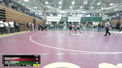 150 lbs Champ. Round 2 - Ethan Barrett, Murrieta Valley vs Sam Weinberg, La Costa Canyon