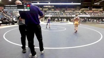106 lbs Cons. Semi - Brodie Spencer, Pittsburg HS vs Gaven Deneault, Hays HS