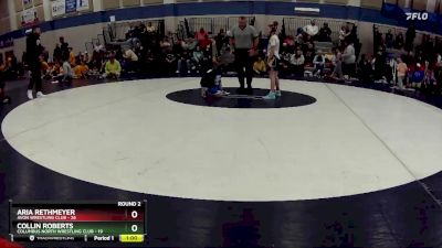 90 lbs Round 2 (3 Team) - Collin Roberts, Columbus North Wrestling Club vs Aria Rethmeyer, Avon Wrestling Club