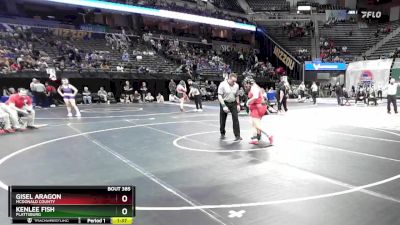 190 Class 1 lbs Quarterfinal - Gisel Aragon, McDonald County vs Kenlee Fish, Plattsburg