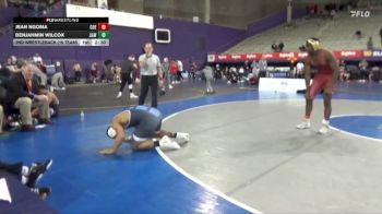 197 lbs 2nd Wrestleback (16 Team) - Jean Ngoma, Coe vs Benjahmin Wilcox, Johnson & Wales (RI)