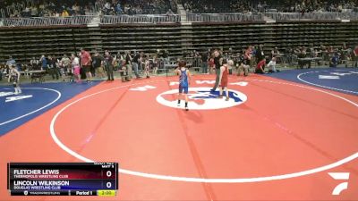 63 lbs Semifinal - Fletcher Lewis, Thermopolis Wrestling Club vs Lincoln Wilkinson, Douglas Wrestling Club