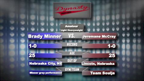 Brady Minner vs. Jeremane McCray Dynasty Combat Sports Replay