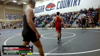 197 lbs Champ. Round 2 - Kabb Christensen, Southern Oregon vs Amin Quouchbane, Clackamas Unattached