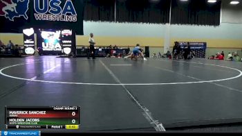 130 lbs Champ. Round 2 - Holden Jacobs, Scots Wrestling Club vs Maverick Sanchez, Hawaii