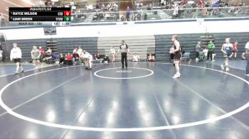 120 lbs Round 1 - Rayce Wilson, Cougar Club Wrestling vs Liam Breen, Twin Falls High School Wrestling