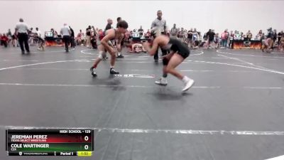 129 lbs Semifinal - Jeremiah Perez, Texas Select Wrestling vs Cole Wartinger, C2X