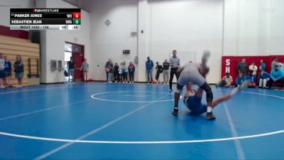 138 lbs Cons. Round 4 - Parker Jones, Whiteland vs Sebastien Jean, Warren Wrestling Academy