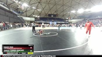 58 lbs 3rd Place Match - Dahlia Torres-Sanchez, Mat Demon Wrestling Club vs Mazzy Pick, Team Aggression Wrestling Club