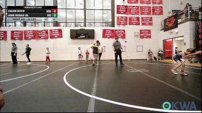 55 lbs 3rd Place - Caleb Boyd, Harrah Little League Wrestling vs Jose Rosas Jr., Piedmont