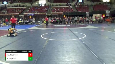 114 lbs 5th Place Match - Amelio Najar, Billings Wrestling Club vs Howie Gayle, Bozeman Wrestling Club