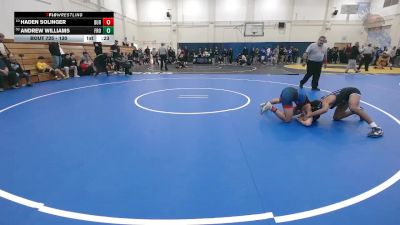 130 lbs Cons. Round 2 - Haden Solinger, Durham vs Andrew Williams, Frontier