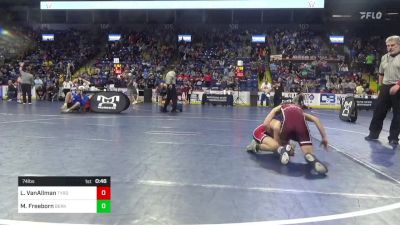 74 lbs Round Of 16 - Levi VanAllman, Tyrone vs Mason Freeborn, Berks Catholic