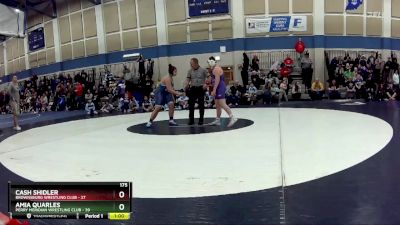 175 lbs Round 1 (4 Team) - Cash Shidler, Brownsburg Wrestling Club vs Amia Quarles, Perry Meridian Wrestling Club