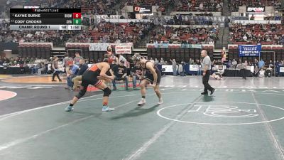 A - 165 lbs Champ. Round 1 - Kayne Burke, Browning vs Cody Crooks, Sidney / Fairview