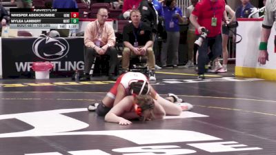 155 lbs Quarterfinal - Whisper Abercrombie, General McLane-G vs Mylea Lambert, Northampton-G