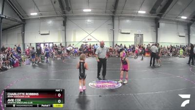 53 lbs Round 2 - Avie Cox, Spartan Wrestling Club vs Charlotte Robbins, Bison Takedown Club