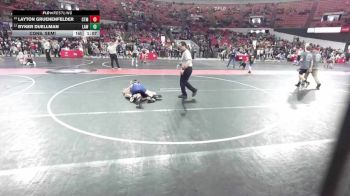 105 lbs Cons. Semi - Layton Gruenenfelder, Pec-Argyle Youth Wrestling vs Ryker Duellman, LAW